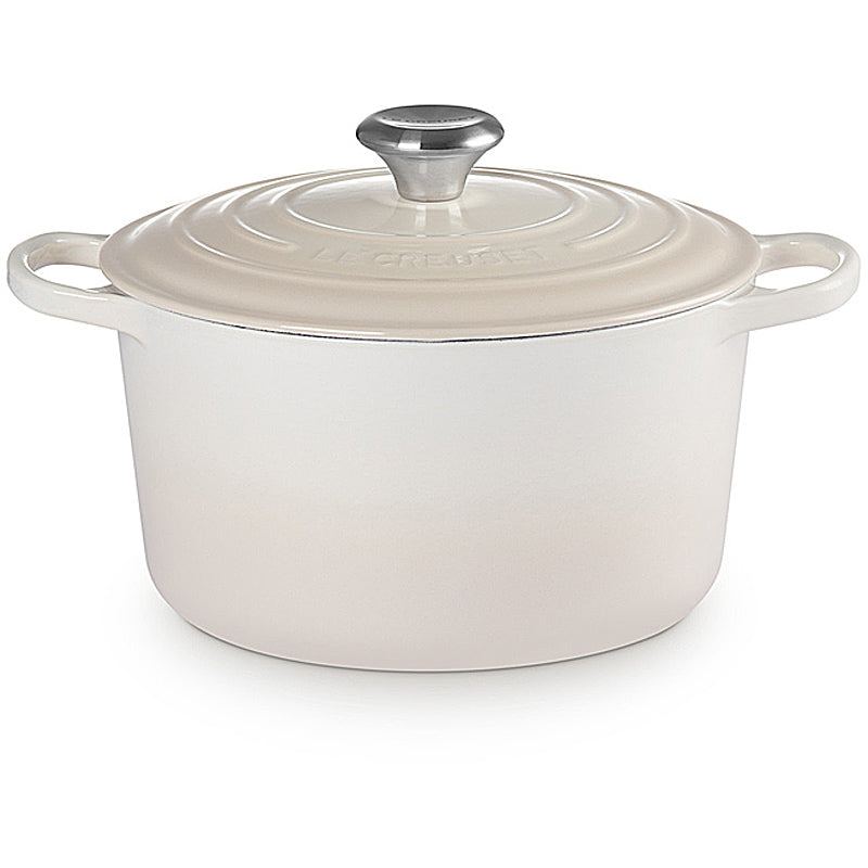 Le Creuset Hoher Bräter Signature rund 24 cm Meringue