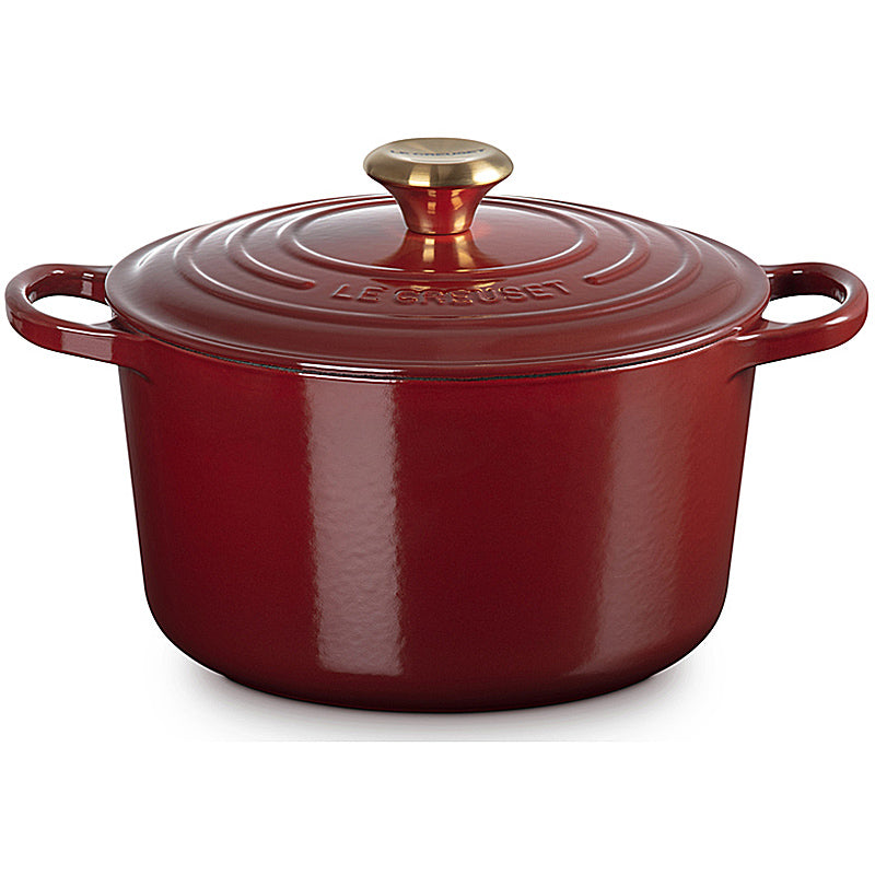 Le Creuset Hoher Bräter Signature rund 24 cm Garnet