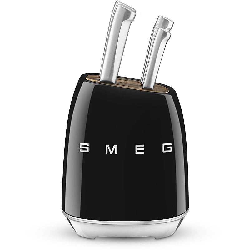 SMEG KBSF02BL Messerblock Farbe: Schwarz