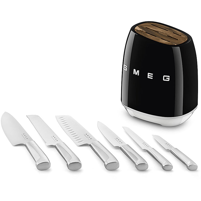 SMEG KBSF02BL Messerblock Farbe: Schwarz