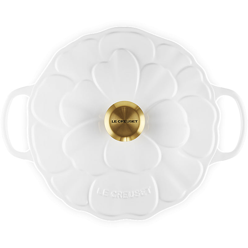 Le Creuset Bräter Signature Blume 26 cm White