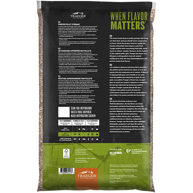 Traeger Eiche Pellets 9 Kg EU FSC