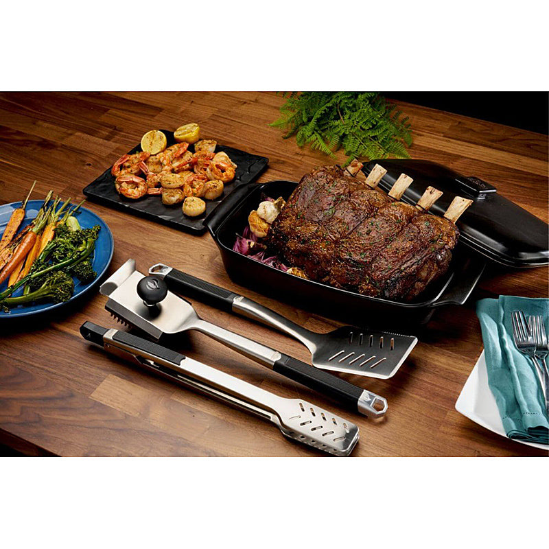 Napoleon PRO 3-piece Grill Tool Set - Stainless Steel Tongs, Spatula, and Fork