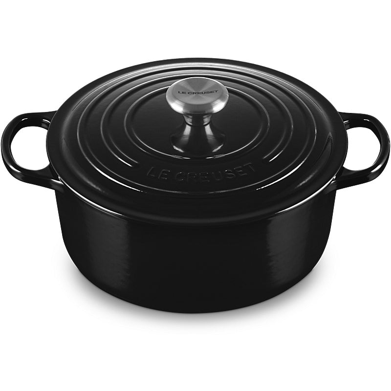 Le Creuset Bräter Signature 26 cm Schwarz glänzend