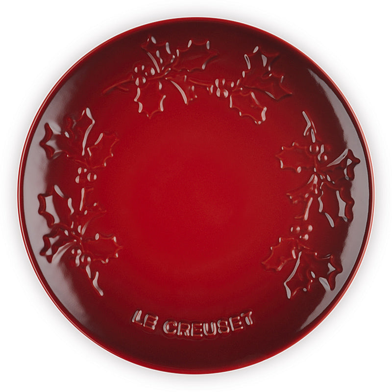 Le Creuset Serving Plate Holly 19 cm Cherry Red
