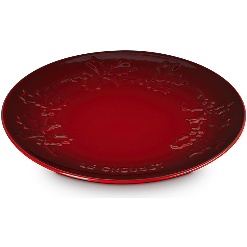 Le Creuset Serving Plate Holly 19 cm Cherry Red