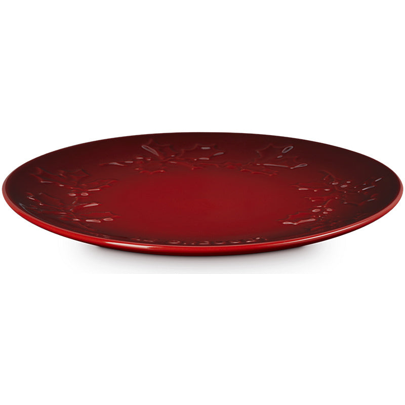 Le Creuset Serving Plate Holly 19 cm Cherry Red