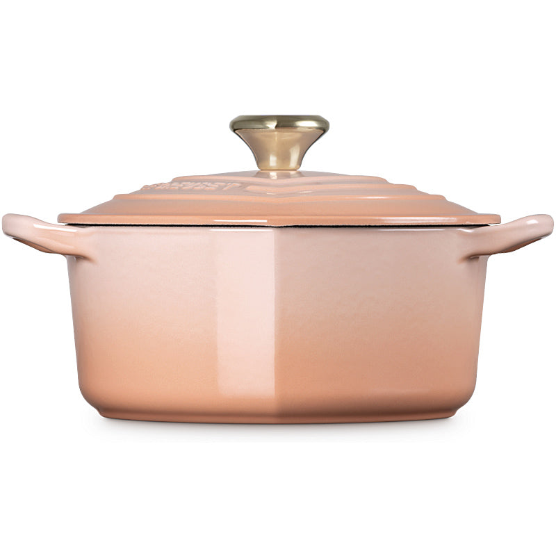 Le Creuset Herzbräter mit Herzknauf 20 cm Peche