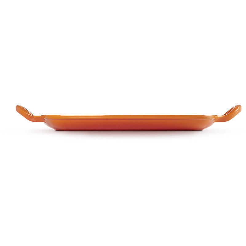 Le Creuset Rechteckige Grillplatte Signature 30 cm Ofenrot