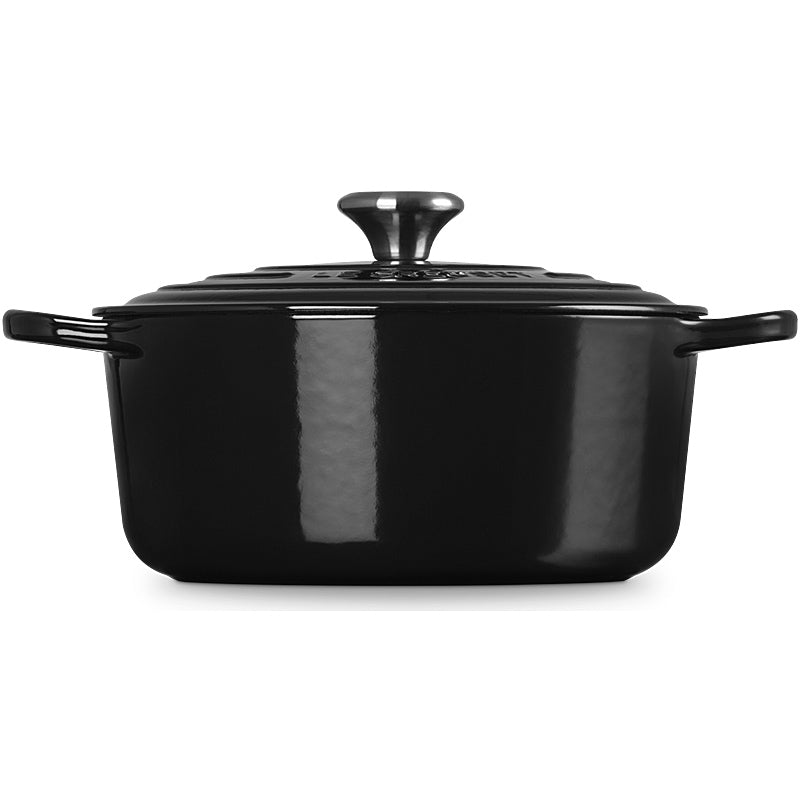 Le Creuset Bräter Signature 26 cm Schwarz glänzend