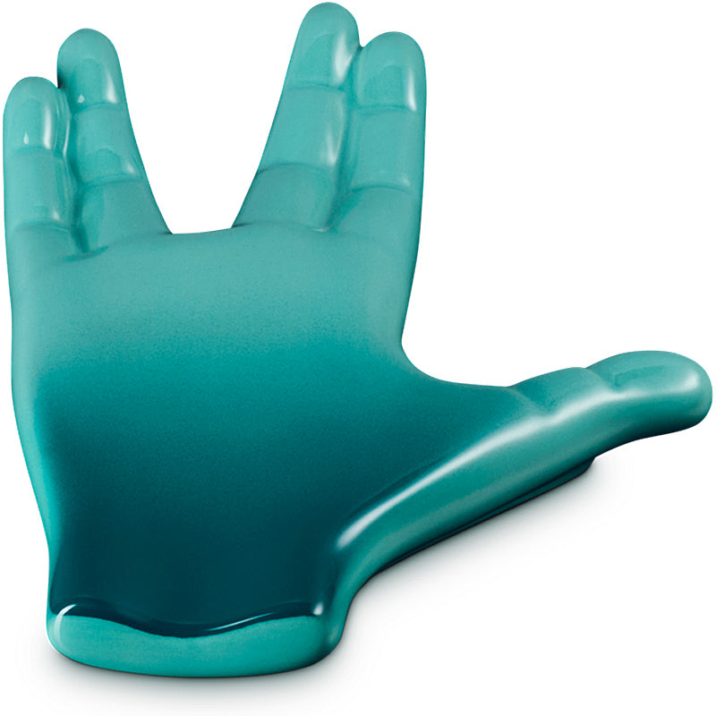 Le Creuset Live Long & Prosper Löffelablage Bleu Riviera 19cm aus Steinzeug