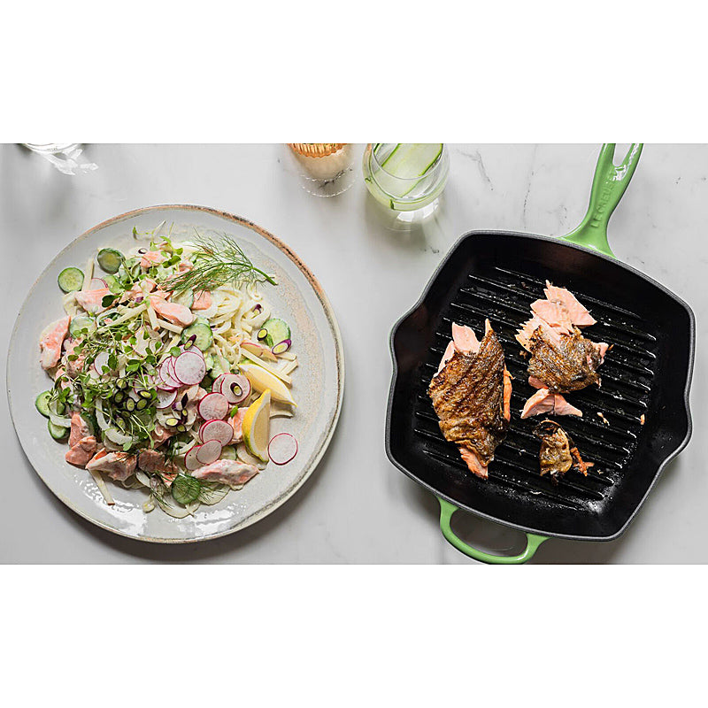 Le Creuset Grillpfanne quadratisch Signature 26 cm Bamboo Green