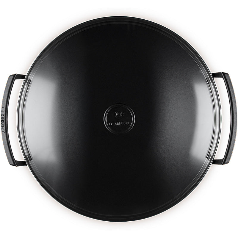 Le Creuset wok with glass lid 36 cm oven red 