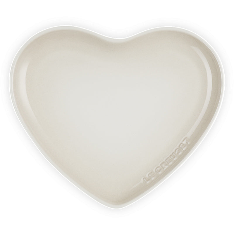 Le Creuset Heart-Shaped Plate 23 cm Meringue
