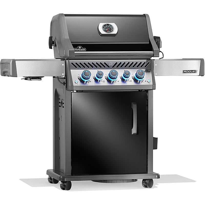 Napoleon Rogue PRO-S 425 Gasgrill mit Gußrosten, Schwarz, inkl. Drehspieß