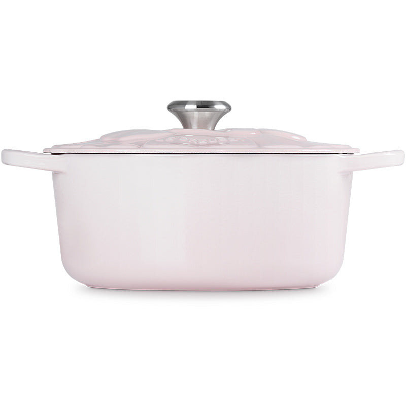 Le Creuset Bräter Signature Blume 26 cm Shell Pink