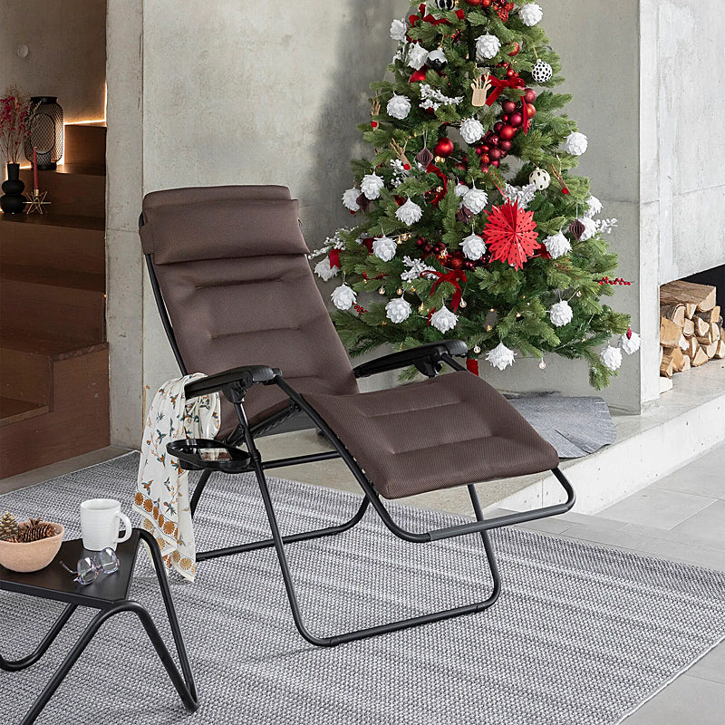 Lafuma RSX Clip Relaxation Chair Air Comfort Zero Gravity Color: TAUPE TUBE NOIR LFM2058-7057