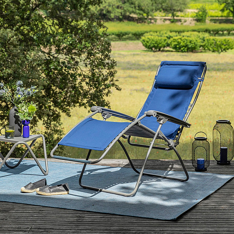 Lafuma RSX Clip Light Comfort relaxation lounger color: DENIM TUBE TITANE LFM2054-9928