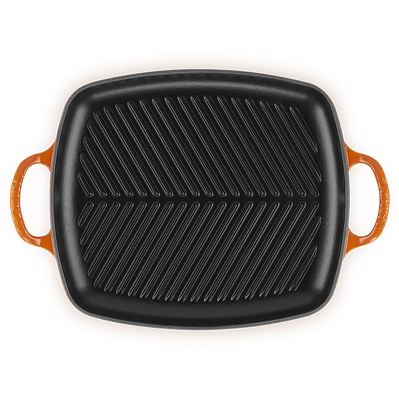 Le Creuset Rechteckige Grillplatte Signature 30 cm Ofenrot