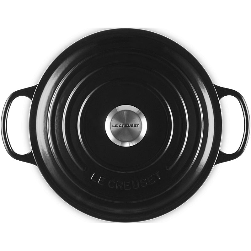 Le Creuset Bräter Signature 26 cm Schwarz glänzend