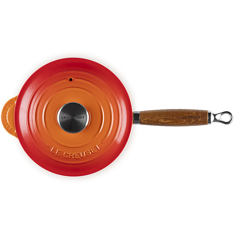 Le Creuset Profitopf 18 cm Ofenrot mit Holzgriff