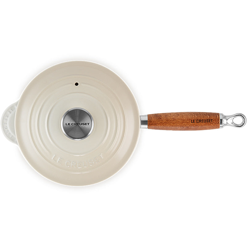 Le Creuset professional pot with wooden handle 18 cm Meringue 