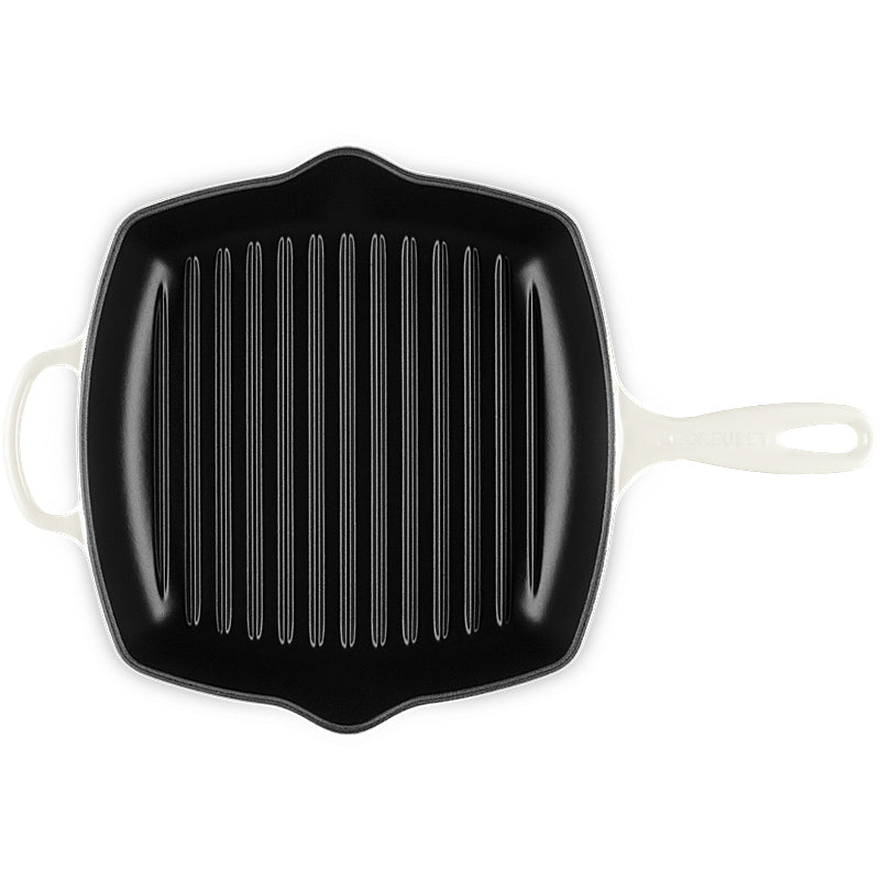 Le Creuset Grillpfanne quadratisch Signature 26 cm Meringue