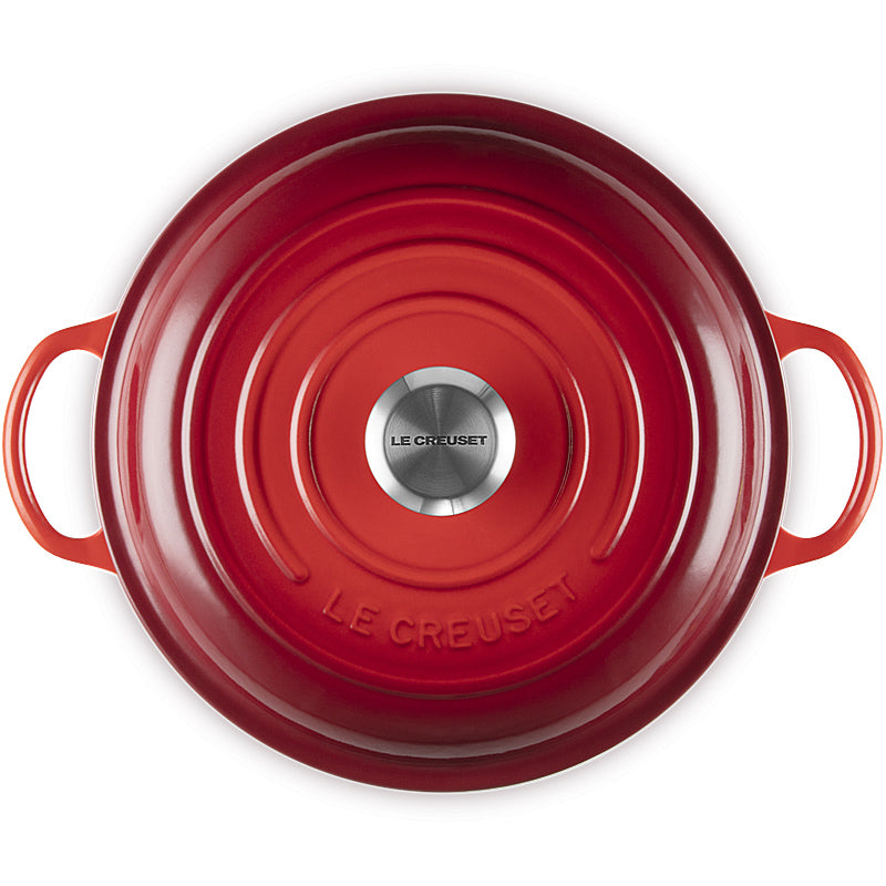 Le Creuset Stew Pot rund Signature 26 cm Kirschrot