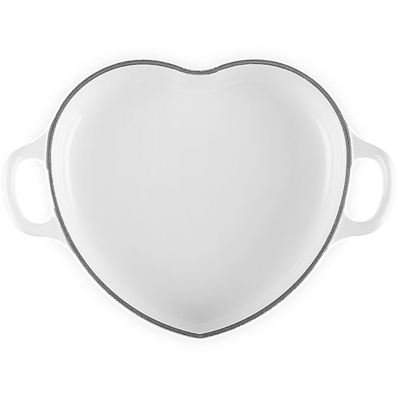 Le Creuset Gourmet Professional Saucepan Heart with Heart-Shaped Lid Knob 20 cm White