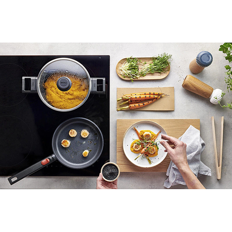 WOLL Cast Iron Pan Eco Logic QXR - suitable for induction cooktops, with removable handle