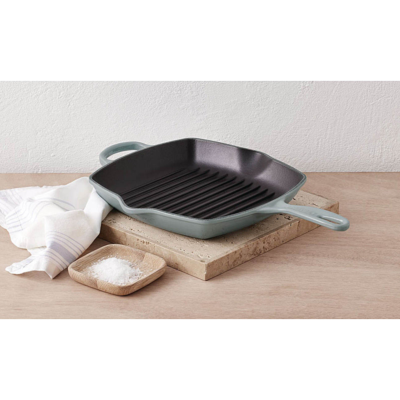 Le Creuset Quadratische Grillpfanne Signature 26 cm Sea Salt