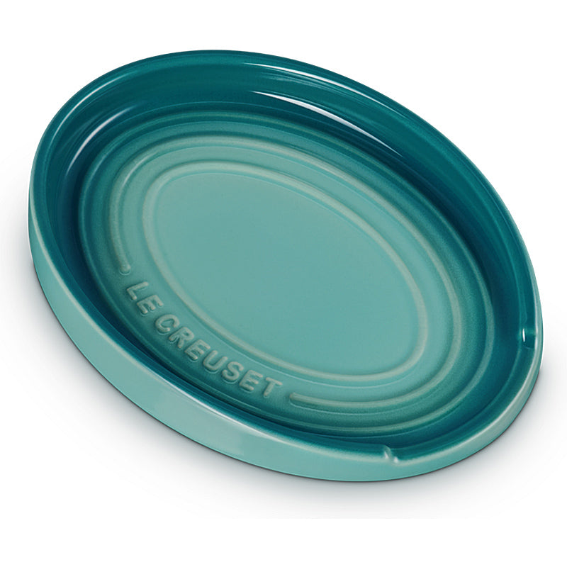 Le Creuset Löffelablage oval Bleu Riviera