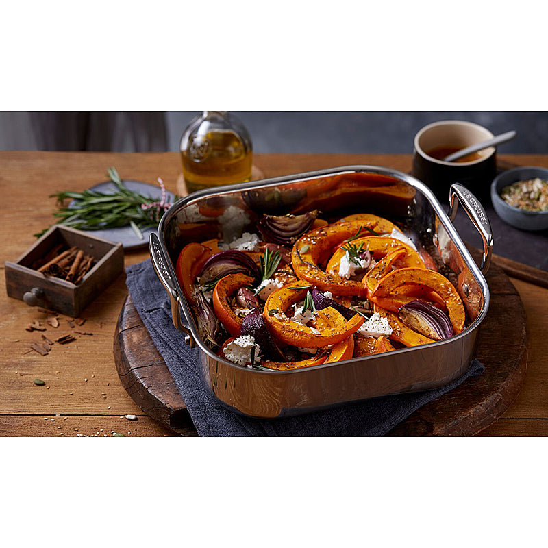 Le Creuset quadratische Bratreine 26 cm 3-ply Edelstahl
