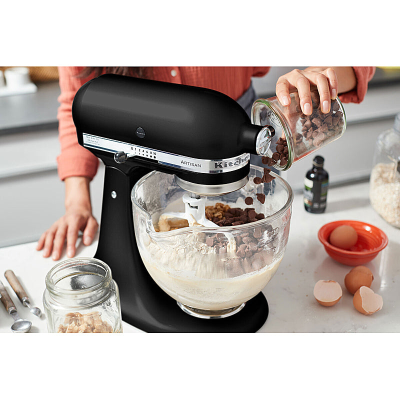 KitchenAid Artisan 5KSM175PSEOB Küchenmaschine 4,8L in Onyx Schwarz mit Zubehör