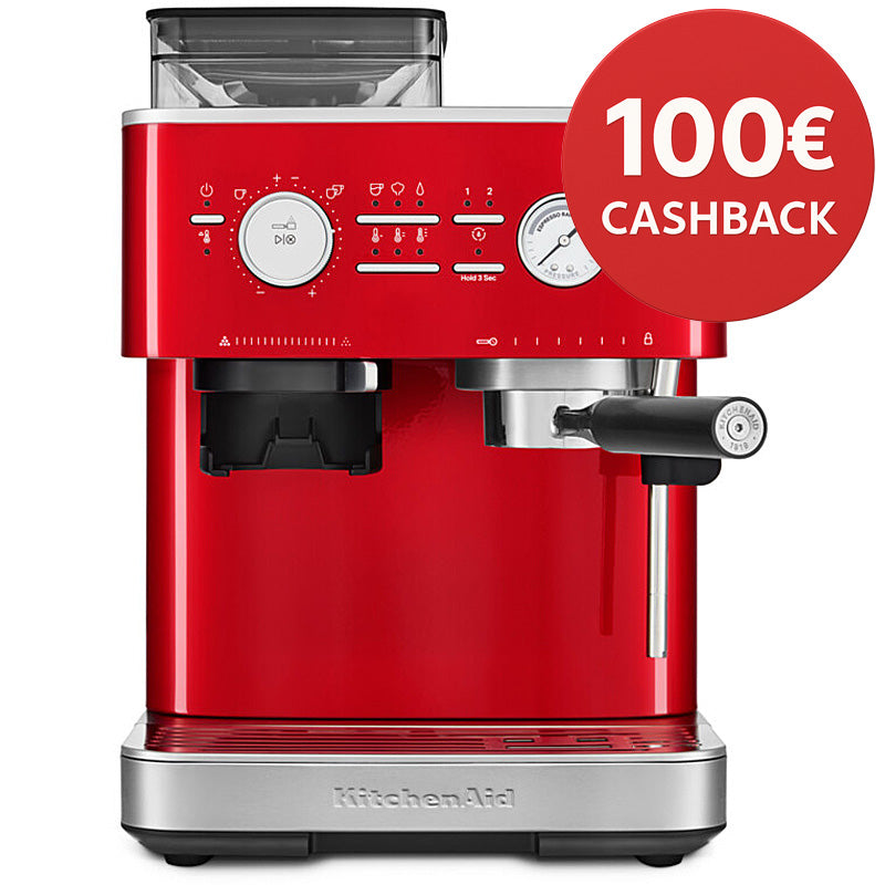 Kitchenaid 5KES6551ECA Halbautomatische Espressomaschine mit Mühle ARTISAN Farbe: Liebesapfelrot