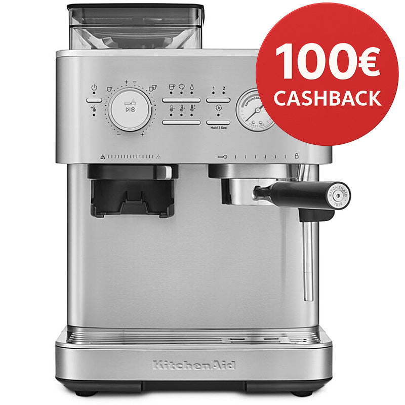 Kitchenaid 5KES6551ESX Halbautomatische Espressomaschine mit Mühle ARTISAN Farbe: Edelstahl