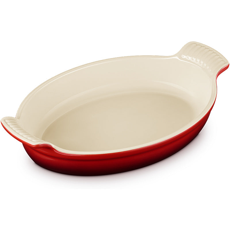Le Creuset Auflaufform Tradition oval 28 cm Kirschrot