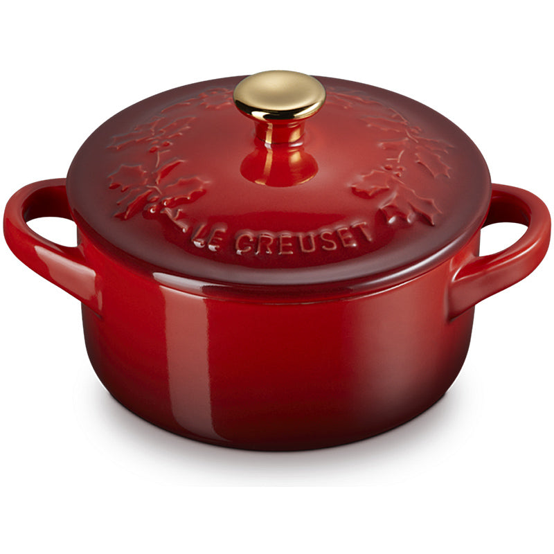 Le Creuset Mini Cocotte Holly 10cm Kirschrot