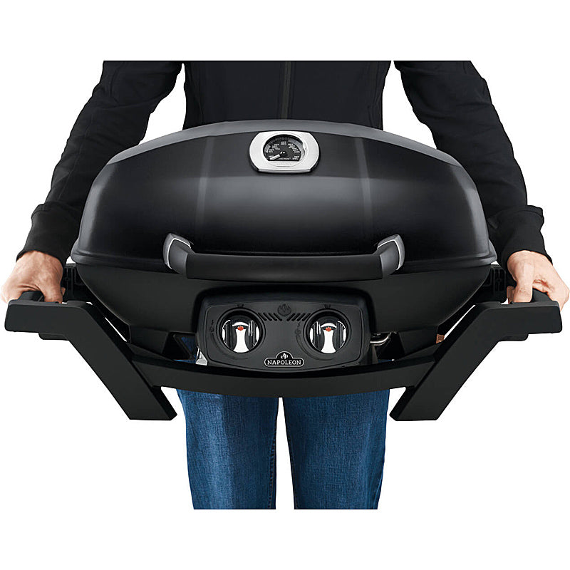 Napoleon PRO285-BK TRAVELQ PRO285 inkl. Grillplatte, Warmhalterost & Abdeckhaube