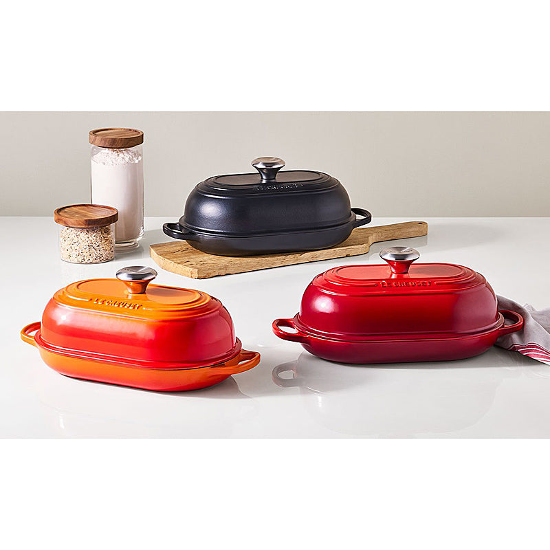 Le Creuset Brot Bräter Signature oval 29 cm Ofenrot