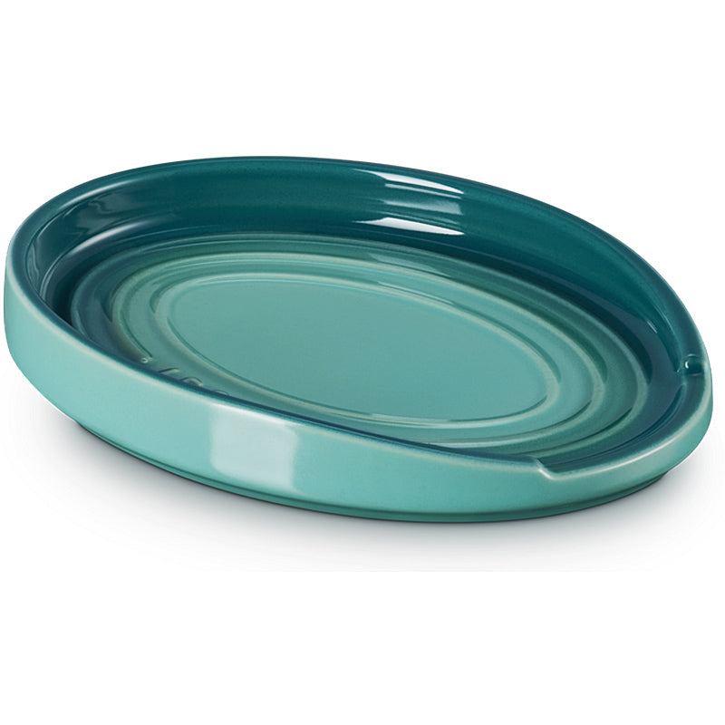 Le Creuset Löffelablage oval Bleu Riviera