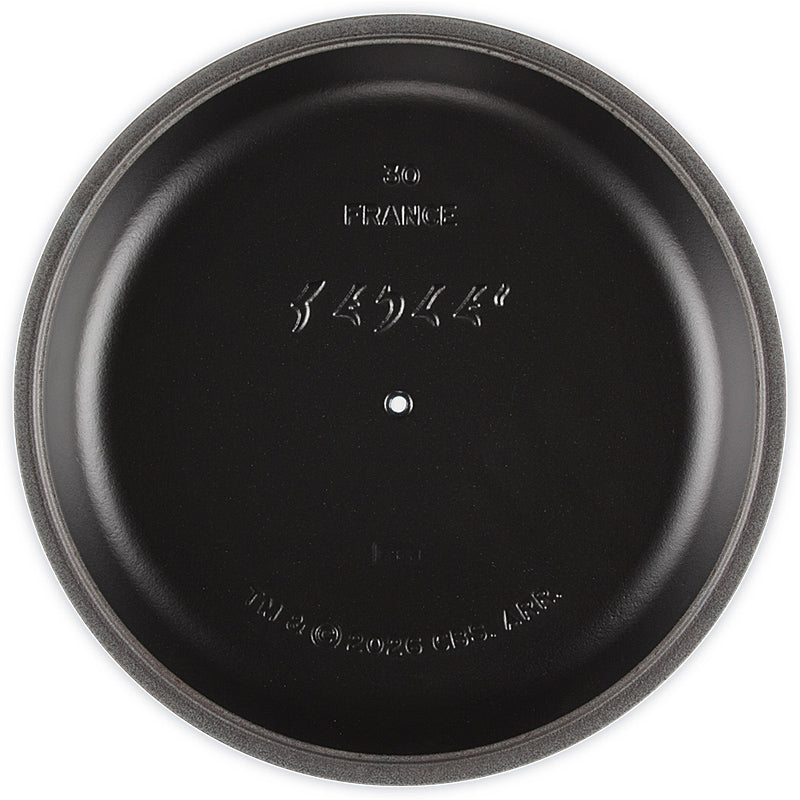 Le Creuset Klingonen Gourmet-Profitopf mit klingonischem Trefoil Deckelknopf 30cm Nuit aus Gusseisen