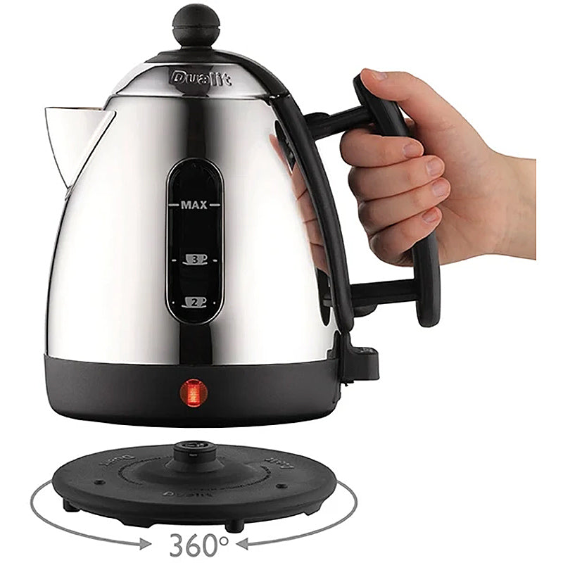 Dualit Lite Kettle Stainless Steel/Black 1.0 Liter