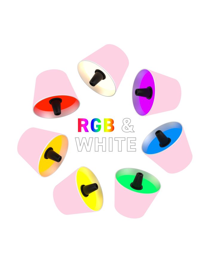 Sompex-Lighting TOP 2.0 ROSA H11CMD12,5CM RGB KUNSTST, 103lm 1,3W 2700-3000K