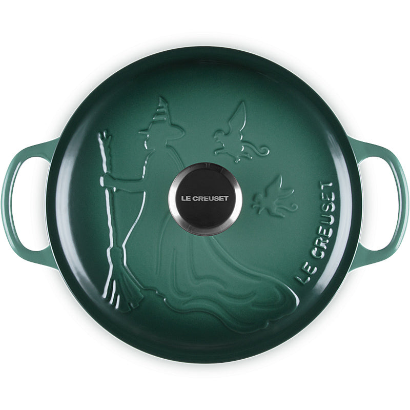 Le Creuset Wicked Collection - runder Bräter Elphaba aus Gusseisen, 24 cm / 4,2 l