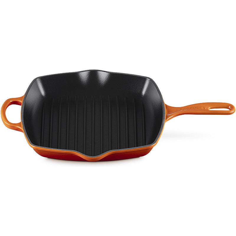 Le Creuset Grillpfanne quadratisch Signature 26cm Ofenrot