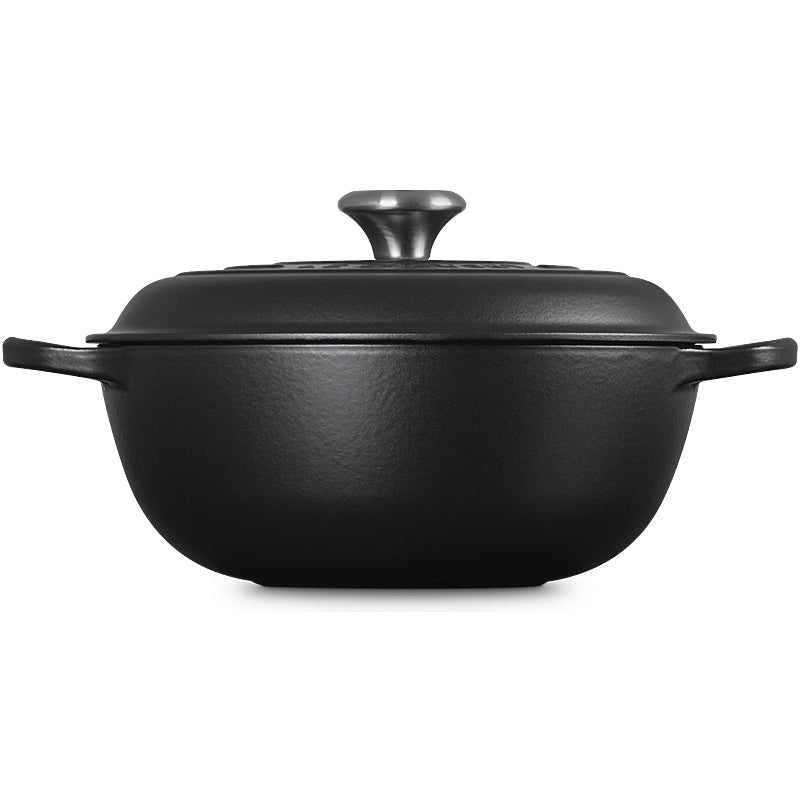 Le Creuset Stew Pot rund Signature 26 cm Schwarz Matt
