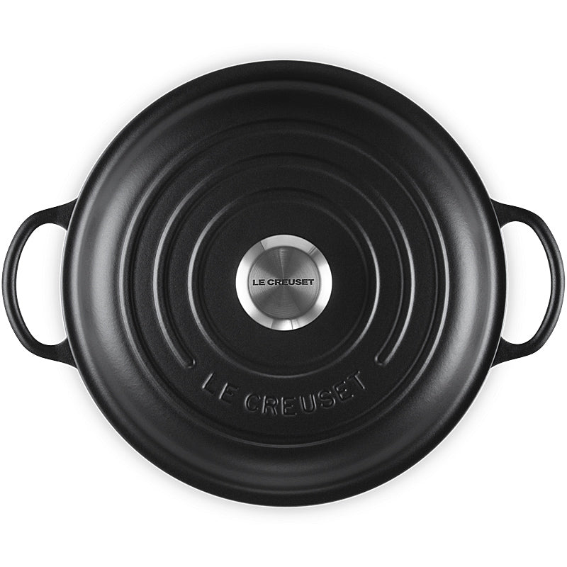 Le Creuset Stew Pot rund Signature 26 cm Schwarz Matt