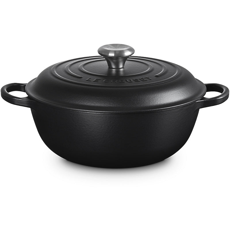 Le Creuset Stew Pot rund Signature 26 cm Schwarz Matt