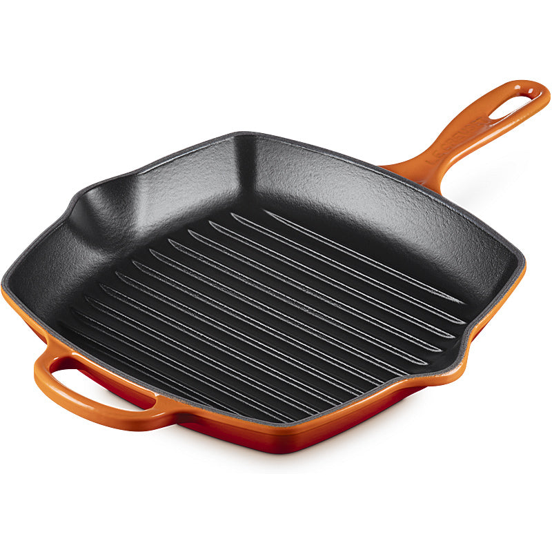 Le Creuset Grillpfanne quadratisch Signature 26cm Ofenrot